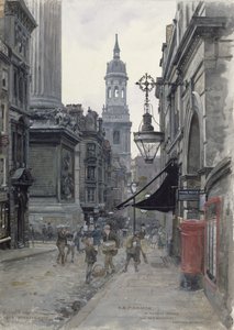 Het Monument en St. Magnus Kerk door Henry Edward Tidmarsh